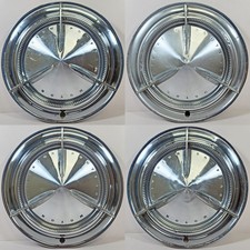  1960 Pontiac Bonneville Catalina Venture 536357 14 Tribar Hubcaps Set4 