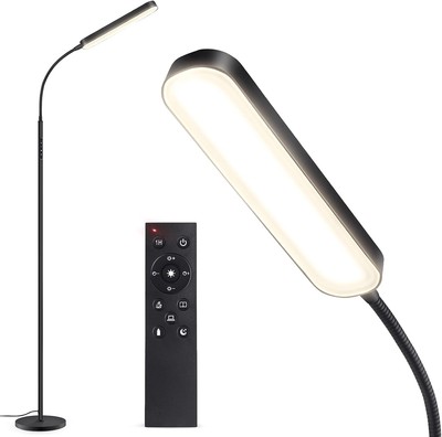 OUTON LED Stehlampe Dimmbar 15W 1500LM, Leselampe 4 Farbtemperatur, Fernbedienun