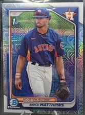 2024 Bowman Brice Matthews 1st Bowman Mojo Refractor Houston Astros