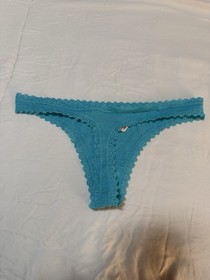 Vintage Victoria's Secret Sexy Little Things Glitter Striped Thong Medium