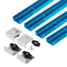 24 In. Double-Cut Profile Universal T-Track (4-Piece) with Bi-Directional Short