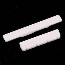 Set Von Guitar Cattle Bone Slotted Sattelmutter F&uuml;r Ukulele Uku Uke