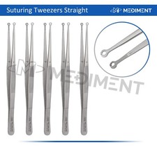 5 Pcs Surgical Corn Suture Tweezers Straight 6'' Dental Suturing Soft Tissue CE