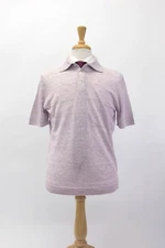 NWT $1000 Brunello Cucinelli Men Short Sleeve Knit Polo Sweater 50/ 40US  A258
