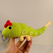 Handmade Amigurumi Crochet Pokemon Caterpie Plushie
