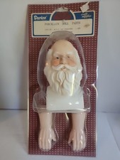 Vintage Darice Porcelain Old Fashioned Santa Head Hands 1231-29 Doll Parts NEW