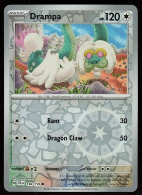 Drampa 130/159 Common Journey Together Pokemon Reverse Holo Near Mint