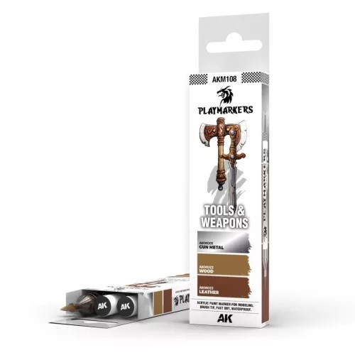AK Interactive AKM108 - Playmarkers - Tools & Weapons (3 Ref.) - New
