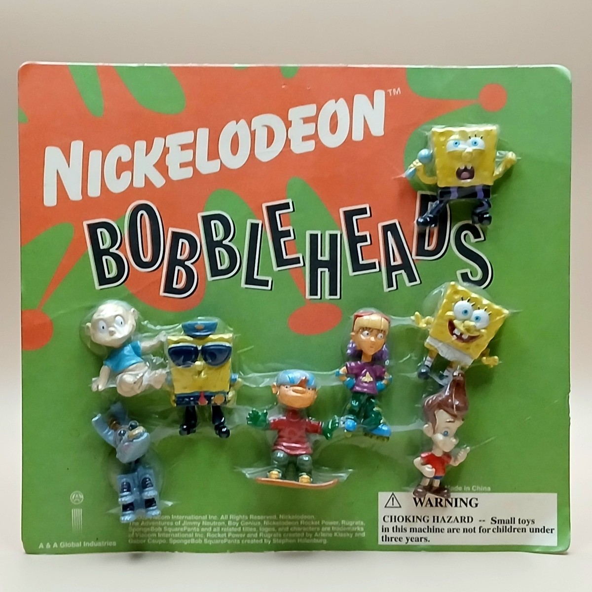 Vintage Nickelodeon Vending Machine Header Card 8 Fig SpongeBob