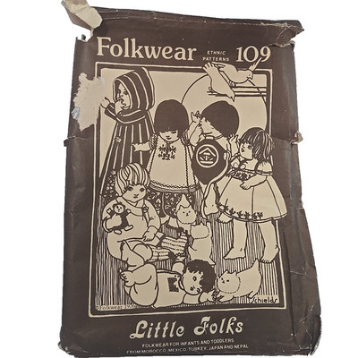 Folkwear 109 Little Folks Japanese, Mexican, Morroco, Turkey Pattern 6mo-2yr UC