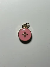 LOUIS VUITTON LV ZIPPER PULL CHARM Gold Double Sided 15mm