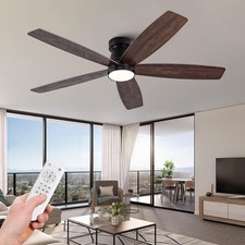 Large 52 in Ceiling Fan Indoor - Quiet DC Motor, Remote Control, Reversible