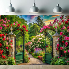 7X5Ft Spring Garden Backdrop Spring Flower Garden Scene Photo Backdrop for Birth