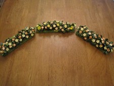 Set of 3 Flower Filled Garden Beds 1:12 scale miniature landscaping #2