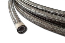 5/16" 8MM STAINLESS STEEL BRAIDED PTFE Teflon FUEL HOSE LINE OIL ETHANOL E85 ...