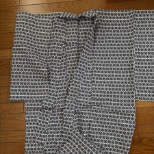 Boro Japanese Kimono Aged Textile Robe Geometric Patterned Black White Japan