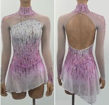 Y-23 Ice Skating Performance Costume with Gradient Color Scheme