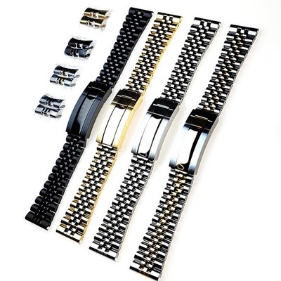 18 20 21 22mm Jubilee Edelstahl Uhrenarmband Uhr Armband Ersatzband Uhrenband 