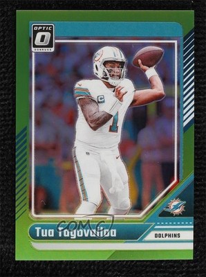 2024 Panini Donruss Optic Lime Green Prizm 20/50 Tua Tagovailoa #120 12l4