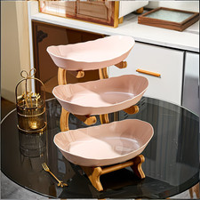 Obst Etagere 3-stöckig | Bambusständer | Obstkorb & Schale | Küche & Deko