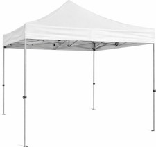 Divina Garden Gazebo da Giardino 3x3 mt Pieghevole Alluminio Bianco Market-Pro