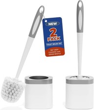 Toilet Brush Set 2 Pack Bathroom Cleaning Supplies Toilet Bowl Brush Holders