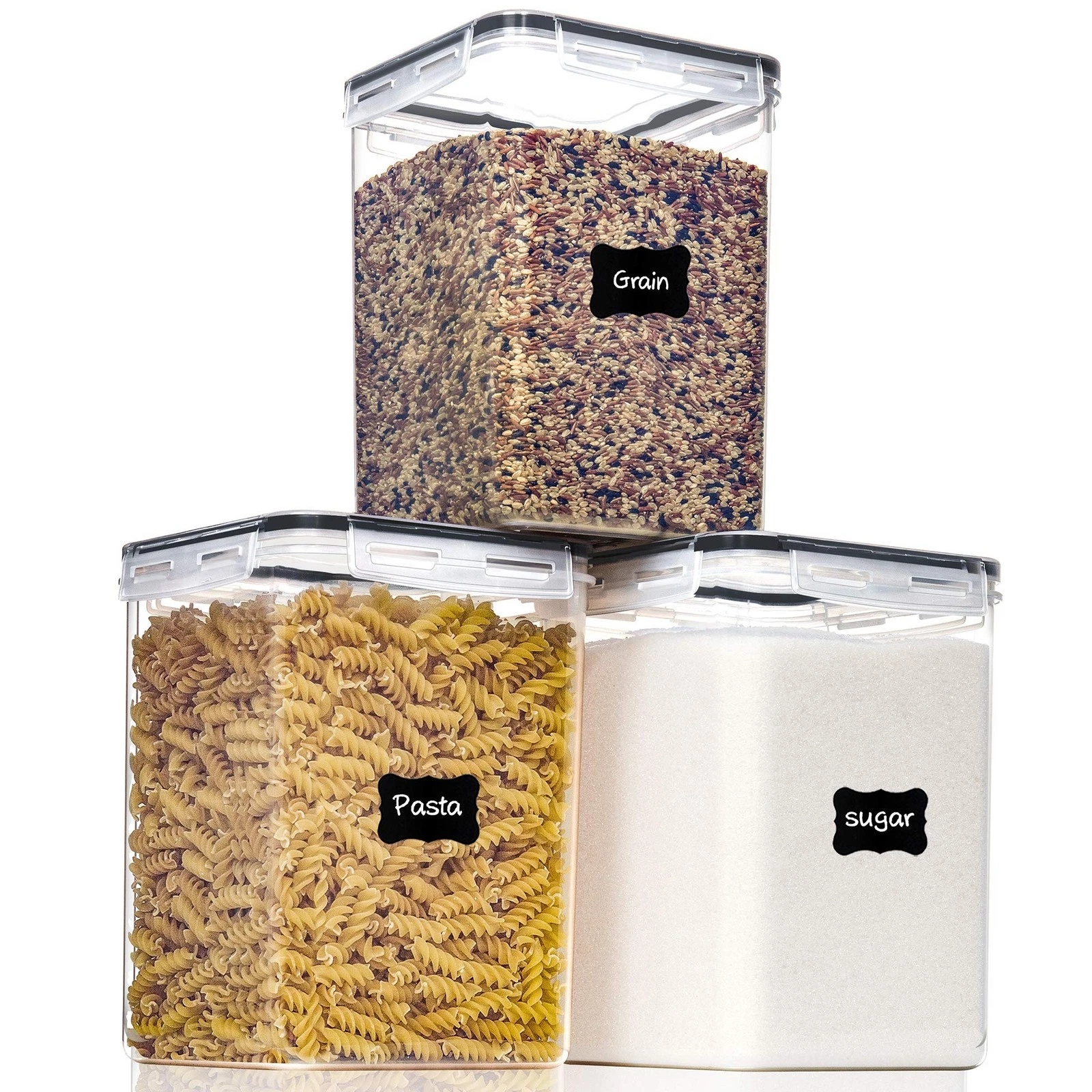 Large Food Storage Containers with Lids Airtight 5.2L /176Oz, for Flour, Suga...