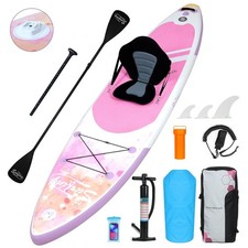 Image of 11FT Inflatable Stand Up Paddle Board SUP Surfboard Complete Kit with Kayak Seat