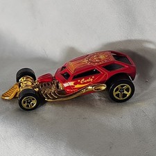 Hot Wheels Surf Crate “Curly” Red Gold Wheels Hot Rod Race Car 2001 2002