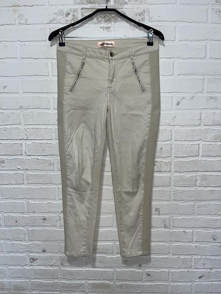 Women Custommade Trousers Beige Cotton S
