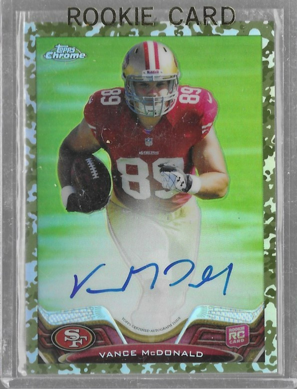 Vance McDonald Topps Chrome #188 Autograph