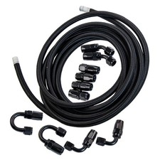 6an Oil Fuel Line 16ft Braided Hose With 10x Swivel Fittings Kit Universal