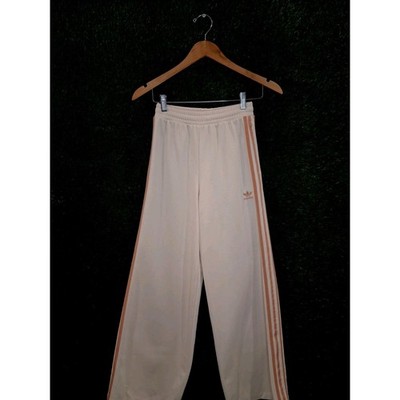Adidas Originals Summer Glow Wide Leg Pants - Wonder White/Peach - Size 2XS