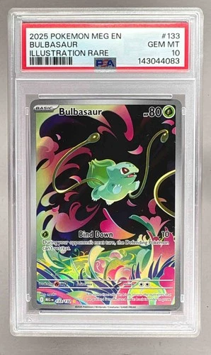 4083 Bulbasaur 2025 Pokemon Mega Evolution #133 Illustration Rare PSA 10