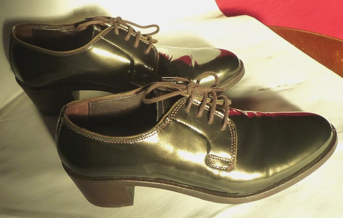 Superbes chaussures MITICA cuir vernis COULEUR marron reflet BRONZE