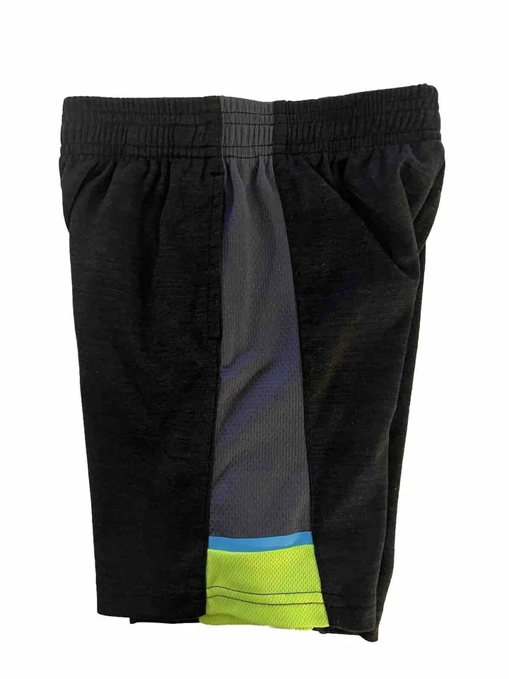 Athletic Works Graphic Neon Yellow T-shirt & Dark Gray Shorts Set Size 4T - Image 3 of 4