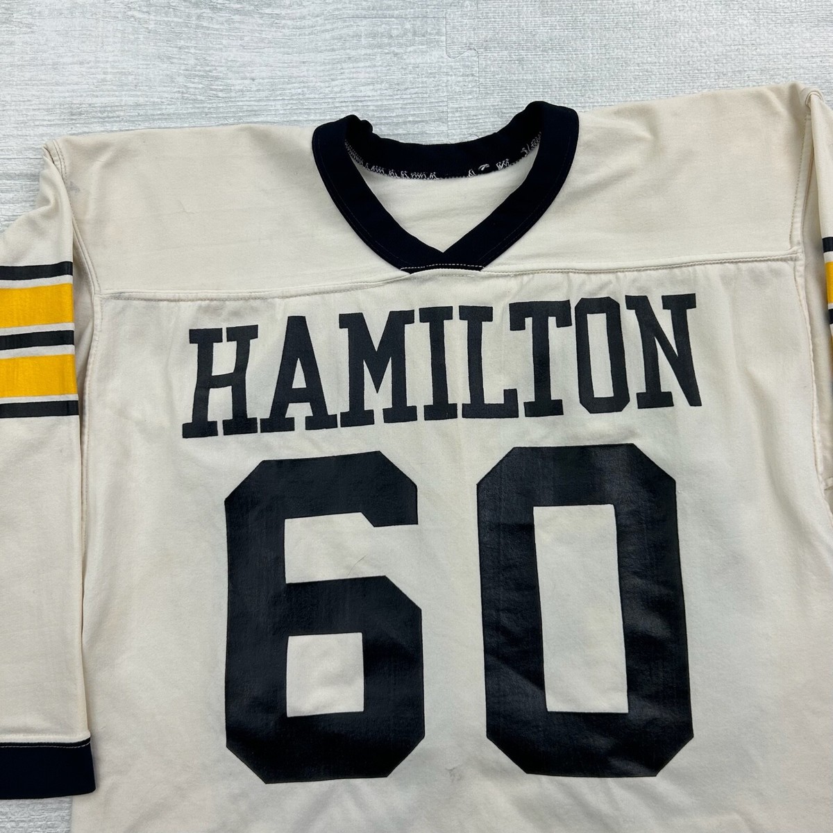 Vintage 50s Russell Southern Jersey Mens Medium White Hamilton