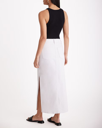 Express High Waisted White Denim Maxi Skirt, size 14, NWT - Picture 4 of 5