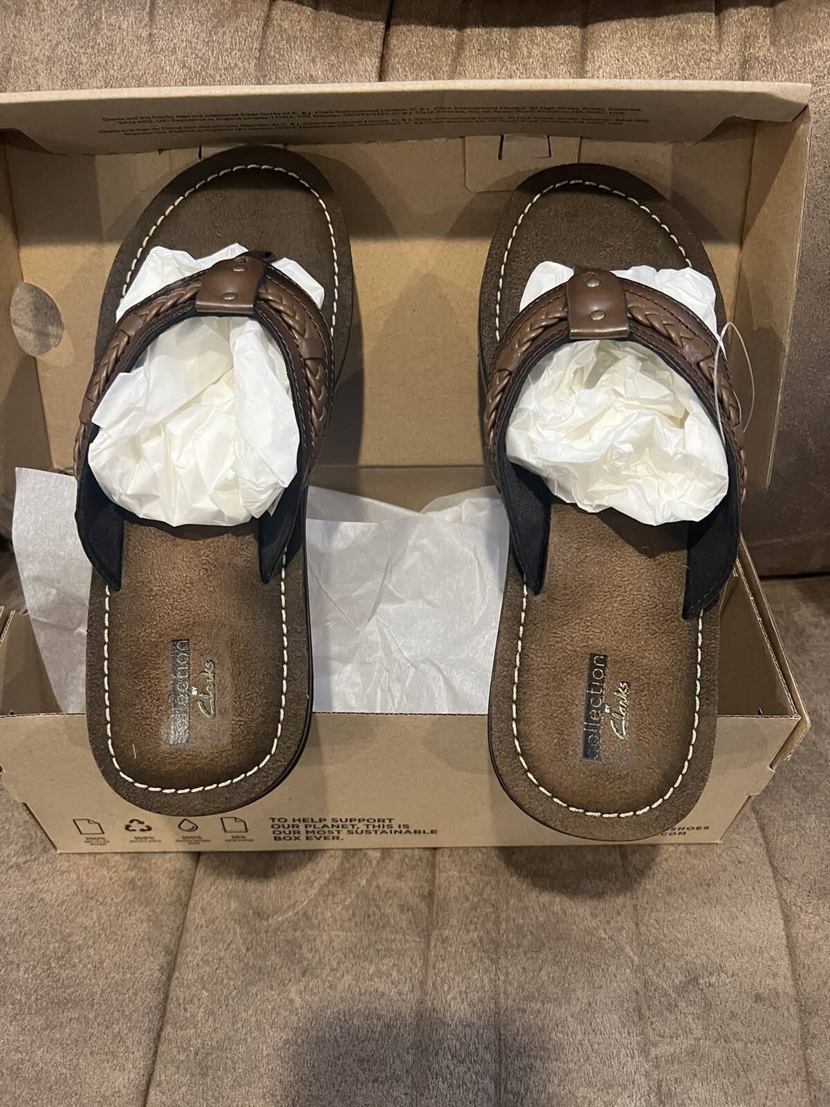 Clarks Fenner Nerice Flip Flops size 8 womens eBay