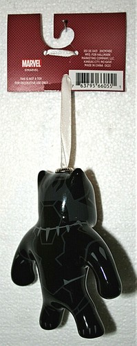 Hallmark Kawaii Marvel Comics Black Panther Christmas Xmas Ornament New - Foto 3 di 3