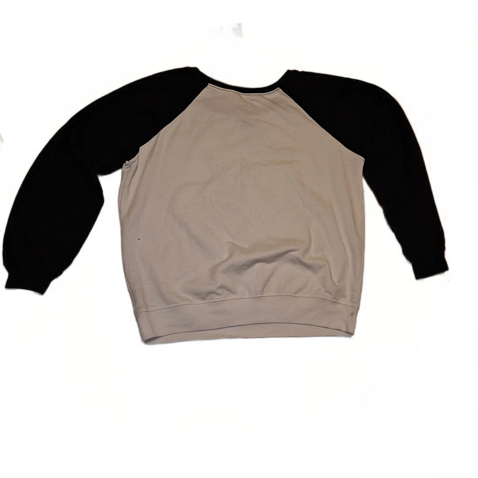 Disney Womens Mickey Mouse White Baseball Sweater  Size Medium Preowned - Image 2 of 4