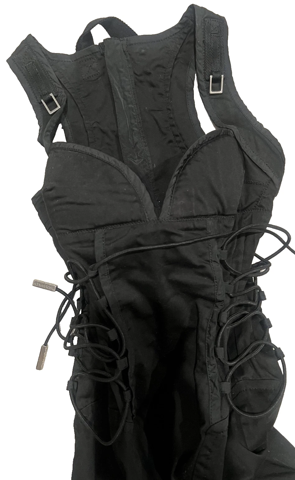 abito dsquared2 punk rock aderente passerella corsetto regolabile foderato $1.400 tg42 RARO