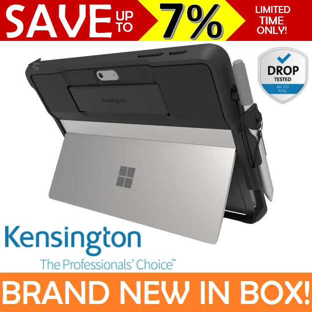 NUEVO Estuche Resistente Kensington Blackbelt para Microsoft Surface GO 3/2/1 Negro 97454 Foto 2 de 4