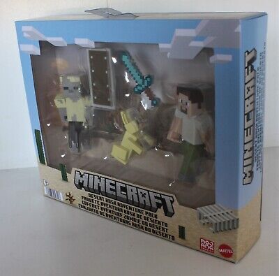 MATTEL MINECRAFT DESERT HUSK ADVENTURE PACK STEVE HUSK RABBIT BRAND NEW‼️‼️