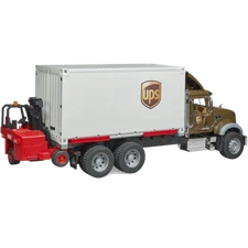 Bruder #02828 MACK Granite UPS Logistics Truck with Forklift 2828 - 1:16 NEW 