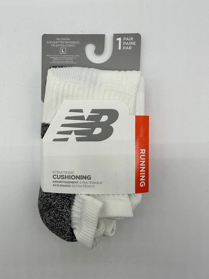 CALCETINES NEW BALANCE AMORTIGUACIÓN ESTRATÉGICA CORTE BAJO LENGÜETA TALLA L HECHOS EN EE. UU. HOMBRES Foto 3 de 4