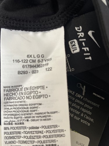 Nike Leggings Kids DRI-FIT Girls Sport Size 6X/L Black Stretch NWT - Picture 7 of 10