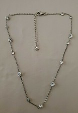 SILPADA RARE Sterling Silver 925 "INFINITY" Cubic Zirconia CZ Necklace