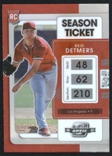 2022 Panini Chronicles Reid Detmers #7 BASEBALL LA Angels RC Contenders Optic