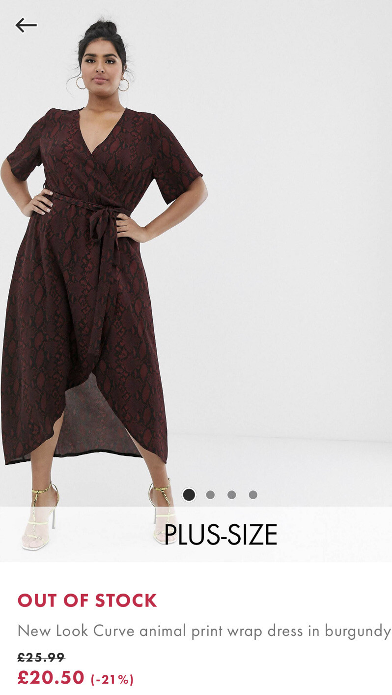 new look curve wrap dress